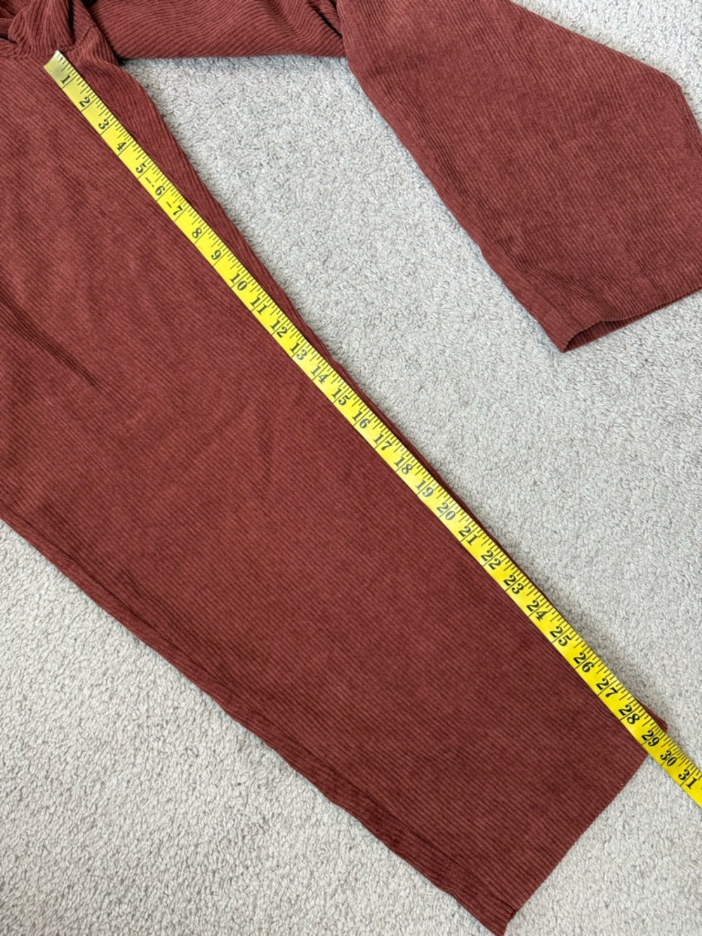 Madewell‎ Corduroy High Rise Tapered Leg Pants Dusty Redwood 6 - Picture 9 of 9